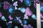 Preview: Jersey Schmetterlinge schwarz (10 cm)